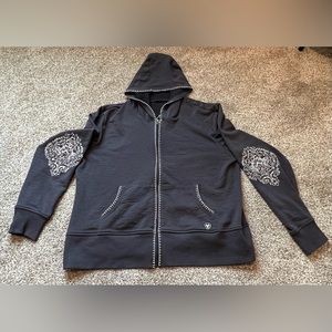 Ariat Zip Up Sweater w/ Hood Woman’s Size Small
